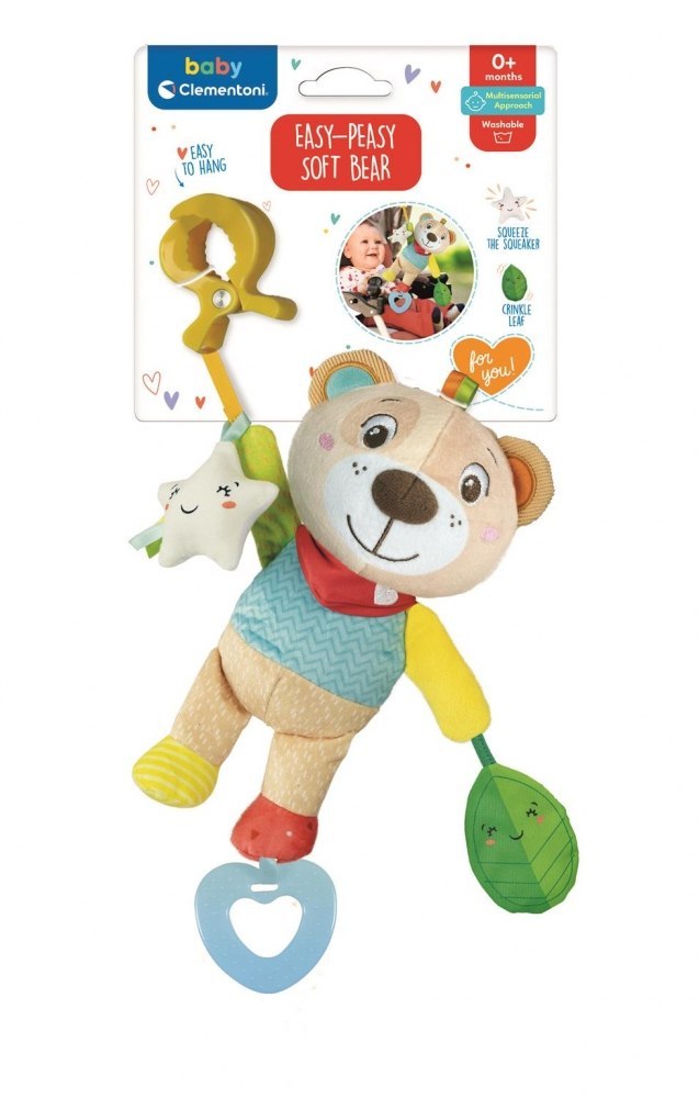 Rattle Plush Bear CLEMENTONI 17822 CLEMENTONI